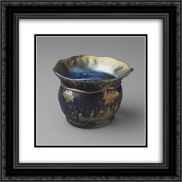 Bowl 20x20 Black Ornate Wood Framed Art Print Poster with Double Matting by Tiffany, Louis Comfort