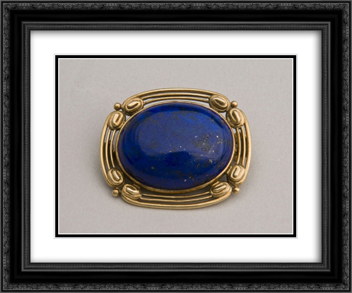 Brooch 24x20 Black Ornate Wood Framed Art Print Poster with Double Matting by Tiffany, Louis Comfort