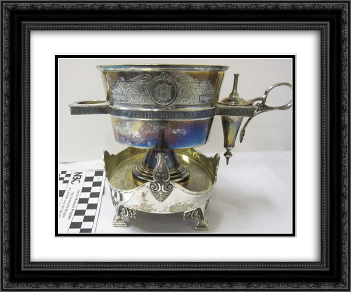 Cruet Set 24x20 Black Ornate Wood Framed Art Print Poster with Double Matting by Tiffany, Louis Comfort