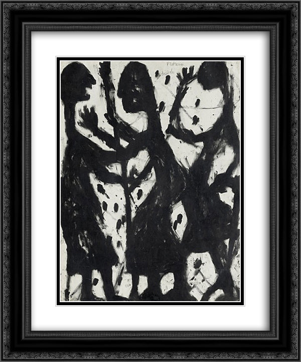 Pretresses, druides 20x24 Black Ornate Wood Framed Art Print Poster with Double Matting by Soutter, Louis
