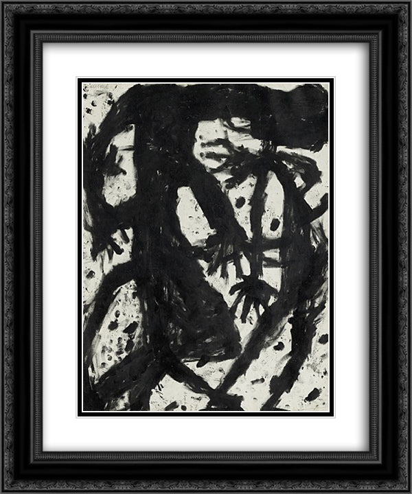 Voie latine et Corps de fer 20x24 Black Ornate Wood Framed Art Print Poster with Double Matting by Soutter, Louis