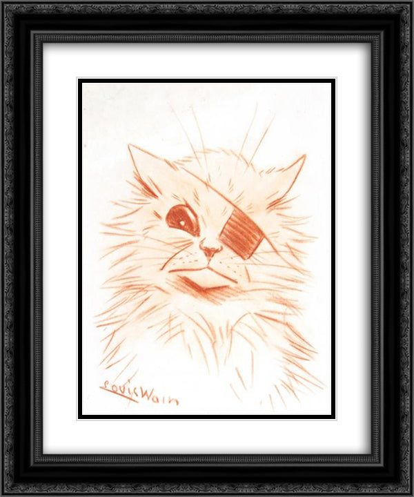 IN THE WARS 20x24 Black Ornate Wood Framed Art Print Poster with Double Matting by Wain, Louis