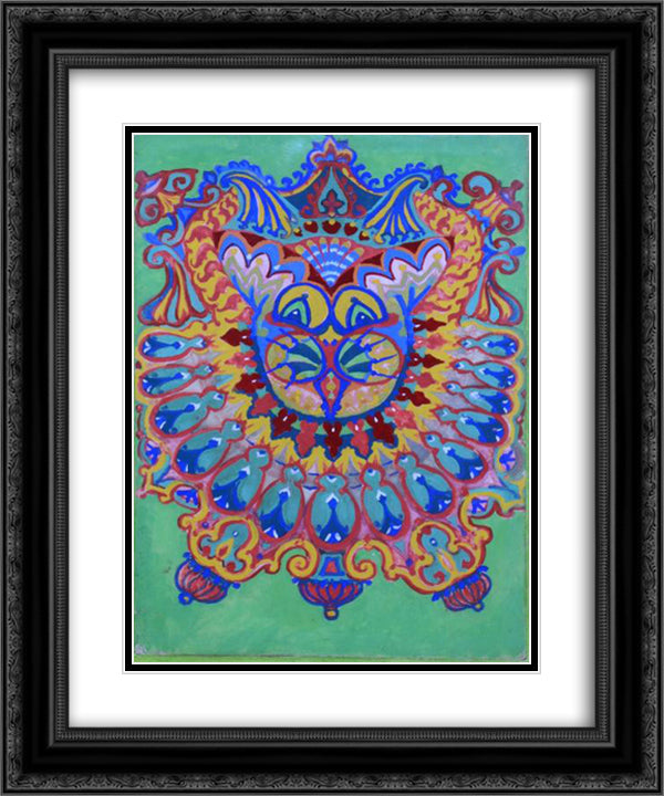 SICILIAN 20x24 Black Ornate Wood Framed Art Print Poster with Double Matting by Wain, Louis