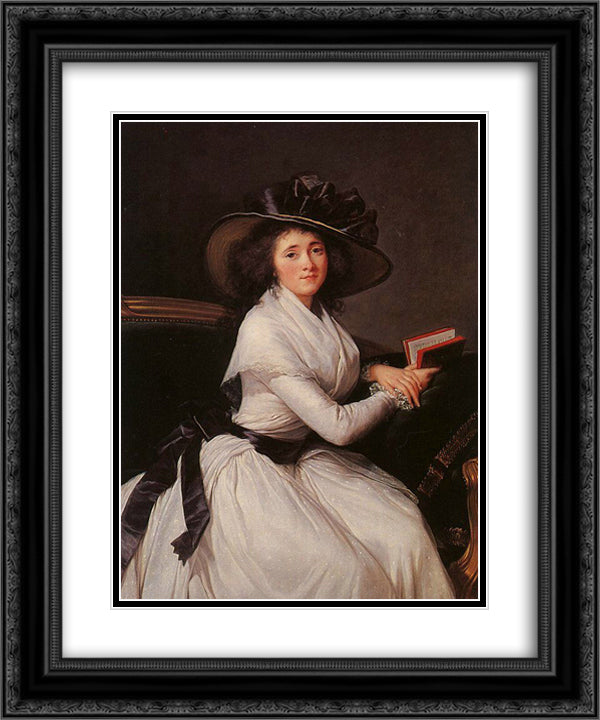 Countess of Chatre 20x24 Black Ornate Wood Framed Art Print Poster with Double Matting by Vigee Le Brun, Louise Elisabeth