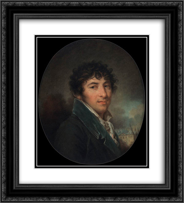 Moritz von Fries 20x22 Black Ornate Wood Framed Art Print Poster with Double Matting by Vigee Le Brun, Louise Elisabeth