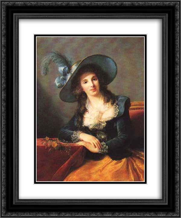 Portrait of Antoinette Elisabeth Marie d'Aguesseau, countess of Segur 20x24 Black Ornate Wood Framed Art Print Poster with Double Matting by Vigee Le Brun, Louise Elisabeth