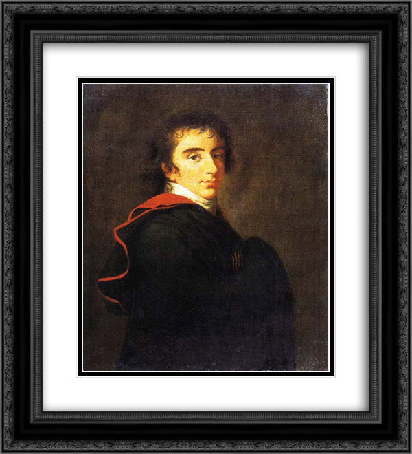 Portrait of Count Pavel Shuvalov 20x22 Black Ornate Wood Framed Art Print Poster with Double Matting by Vigee Le Brun, Louise Elisabeth