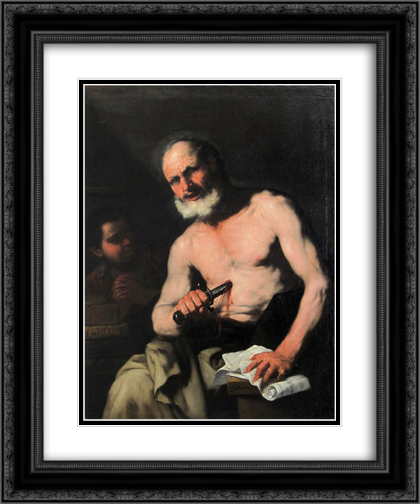 Caton 20x24 Black Ornate Wood Framed Art Print Poster with Double Matting by Giordano, Luca