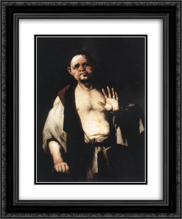 Crates 20x24 Black Ornate Wood Framed Art Print Poster with Double Matting by Giordano, Luca