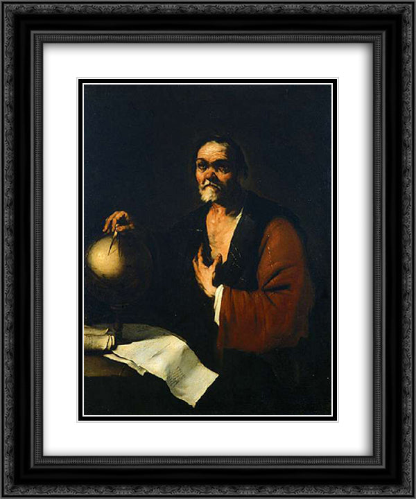 Heroclito 20x24 Black Ornate Wood Framed Art Print Poster with Double Matting by Giordano, Luca