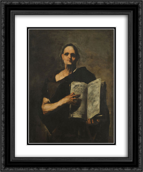 Mathematic 20x24 Black Ornate Wood Framed Art Print Poster with Double Matting by Giordano, Luca