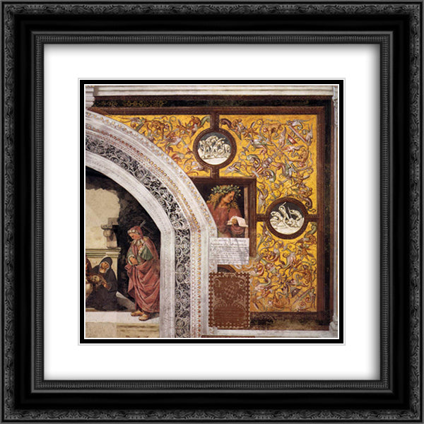 Tibullus 20x20 Black Ornate Wood Framed Art Print Poster with Double Matting by Signorelli, Luca