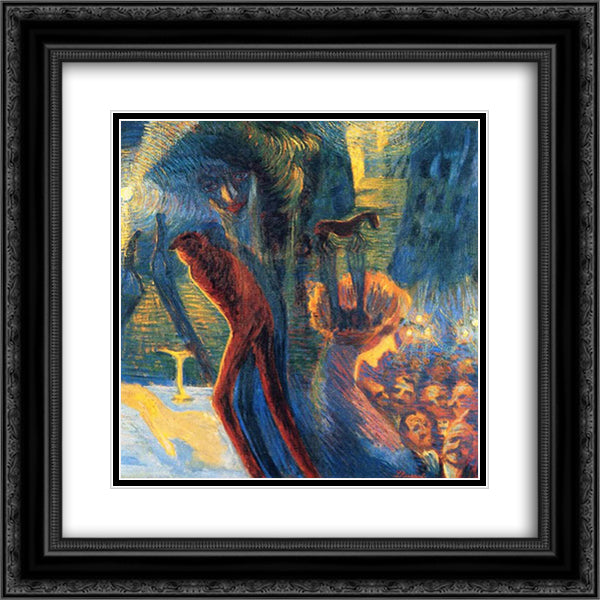 Memories of a Night 20x20 Black Ornate Wood Framed Art Print Poster with Double Matting by Russolo, Luigi