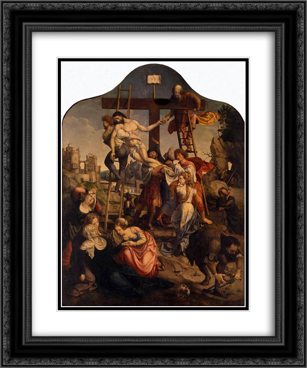 The Deposition 20x24 Black Ornate Wood Framed Art Print Poster with Double Matting by Mabuse
