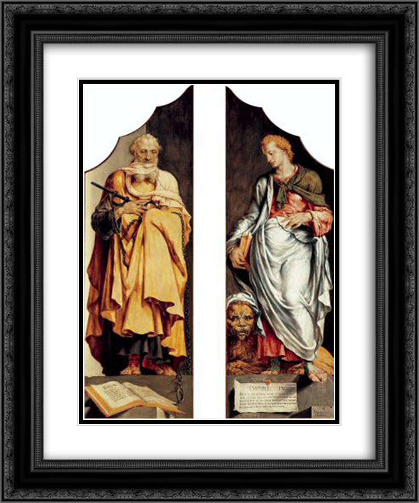 The prophets Ezekiel and Daniel 20x24 Black Ornate Wood Framed Art Print Poster with Double Matting by van Heemskerck, Maerten