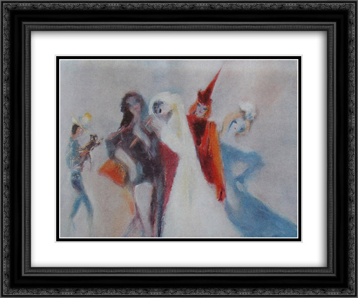 Bride's Run 24x20 Black Ornate Wood Framed Art Print Poster with Double Matting by Sterian, Margareta