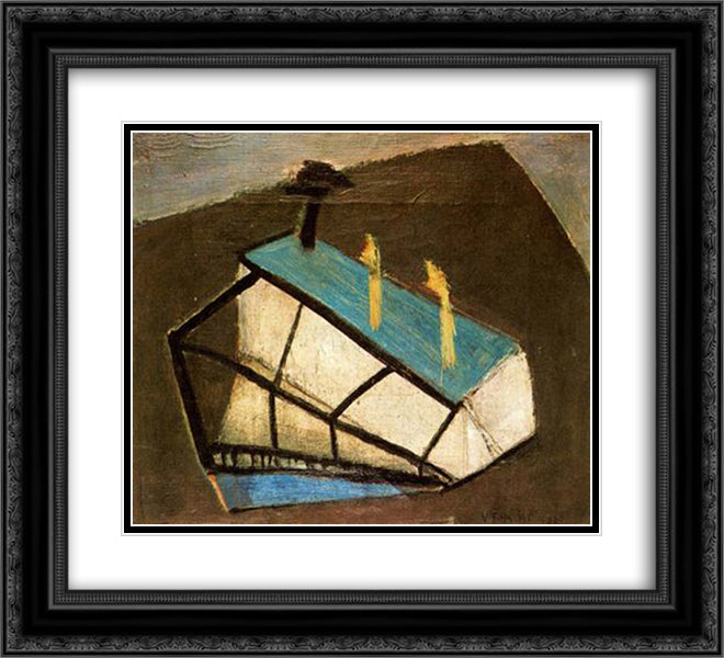 Cedar 22x20 Black Ornate Wood Framed Art Print Poster with Double Matting by Vieira da Silva, Maria Helena