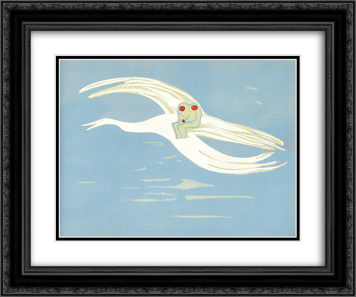 Ko & Ko 24x20 Black Ornate Wood Framed Art Print Poster with Double Matting by Vieira da Silva, Maria Helena