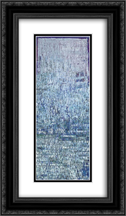 Liberte 14x24 Black Ornate Wood Framed Art Print Poster with Double Matting by Vieira da Silva, Maria Helena