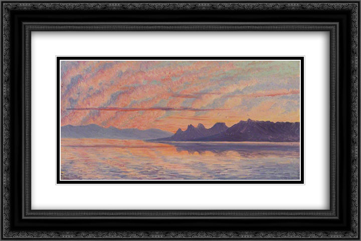 Near Suez, Red Sea 24x16 Black Ornate Wood Framed Art Print Poster with Double Matting by North, Marianne