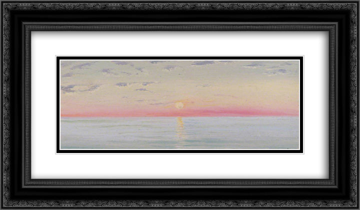 Red Sea 24x14 Black Ornate Wood Framed Art Print Poster with Double Matting by North, Marianne