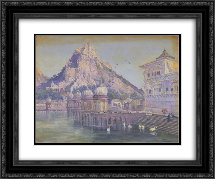 Ulwar, India 24x20 Black Ornate Wood Framed Art Print Poster with Double Matting by North, Marianne