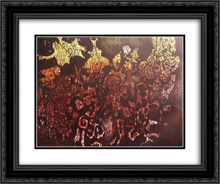 Jardin couchant 24x20 Black Ornate Wood Framed Art Print Poster with Double Matting by Prassinos, Mario