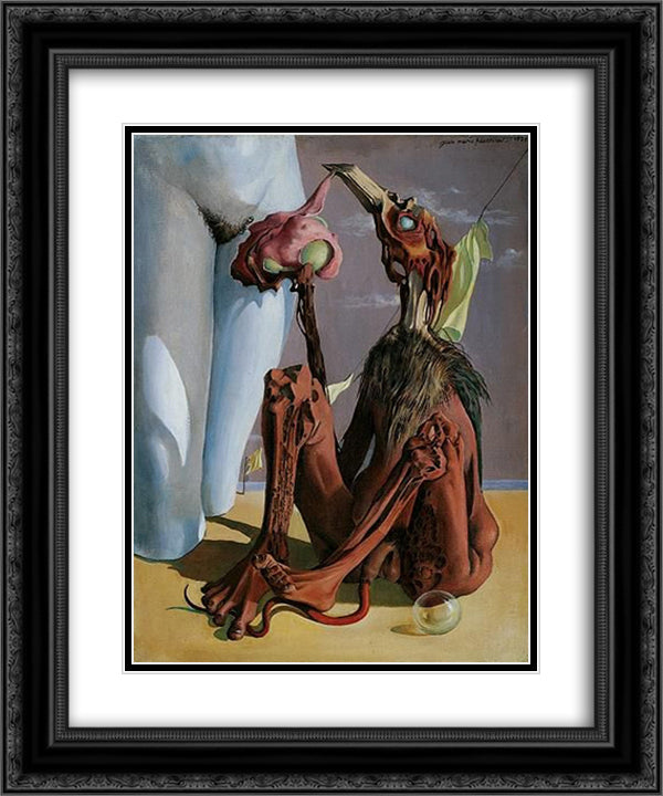 Le mort de Don Juan 20x24 Black Ornate Wood Framed Art Print Poster with Double Matting by Prassinos, Mario