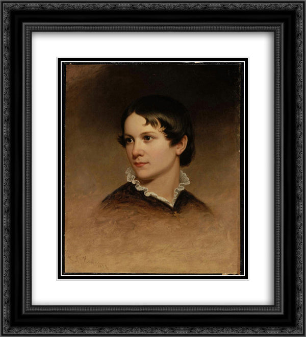 Mary Rebecca Clark 20x22 Black Ornate Wood Framed Art Print Poster with Double Matting by Heade, Martin Johnson