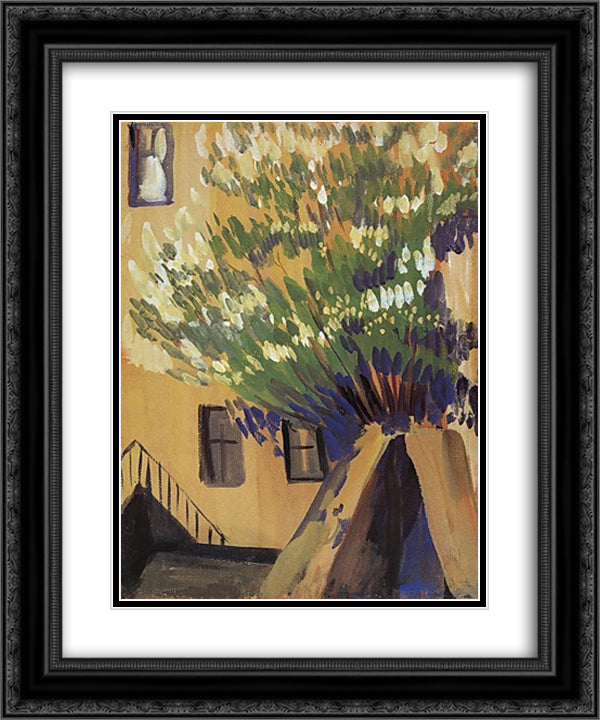 A tree 20x24 Black Ornate Wood Framed Art Print Poster with Double Matting by Saryan, Martiros
