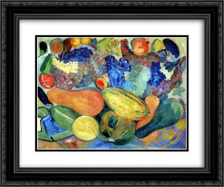 Fruits and vegetables 24x20 Black Ornate Wood Framed Art Print Poster with Double Matting by Saryan, Martiros