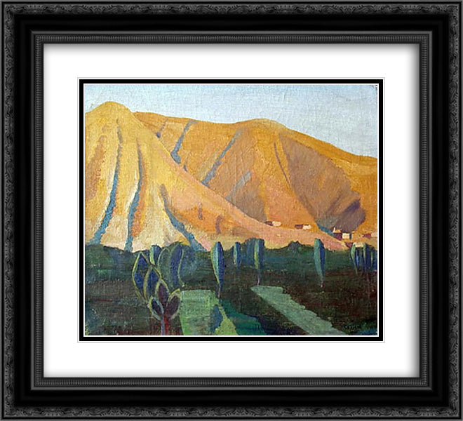 Gohtan (Tanakert) 22x20 Black Ornate Wood Framed Art Print Poster with Double Matting by Saryan, Martiros