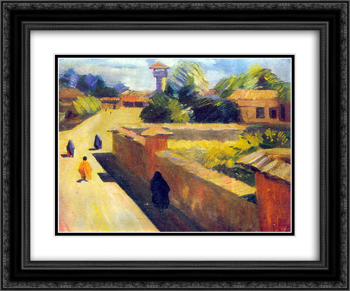 In Barfursh. Persia. 24x20 Black Ornate Wood Framed Art Print Poster with Double Matting by Saryan, Martiros
