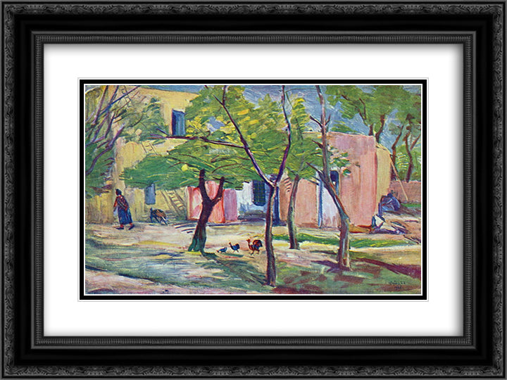 In the springtime 24x18 Black Ornate Wood Framed Art Print Poster with Double Matting by Saryan, Martiros