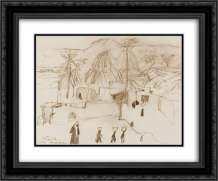 Memphis 24x20 Black Ornate Wood Framed Art Print Poster with Double Matting by Saryan, Martiros