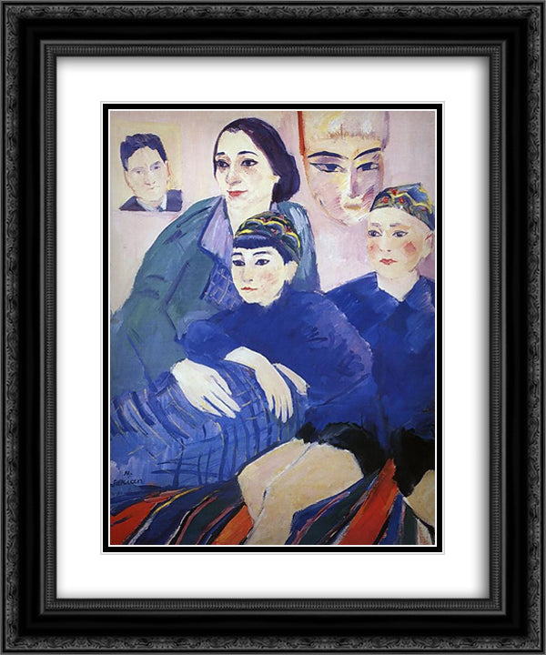 My family 20x24 Black Ornate Wood Framed Art Print Poster with Double Matting by Saryan, Martiros