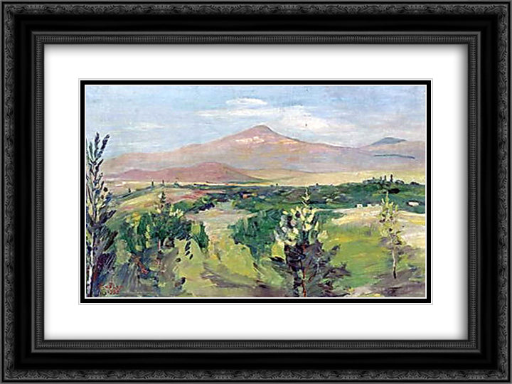 October day 24x18 Black Ornate Wood Framed Art Print Poster with Double Matting by Saryan, Martiros