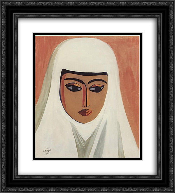 Persian woman 20x22 Black Ornate Wood Framed Art Print Poster with Double Matting by Saryan, Martiros