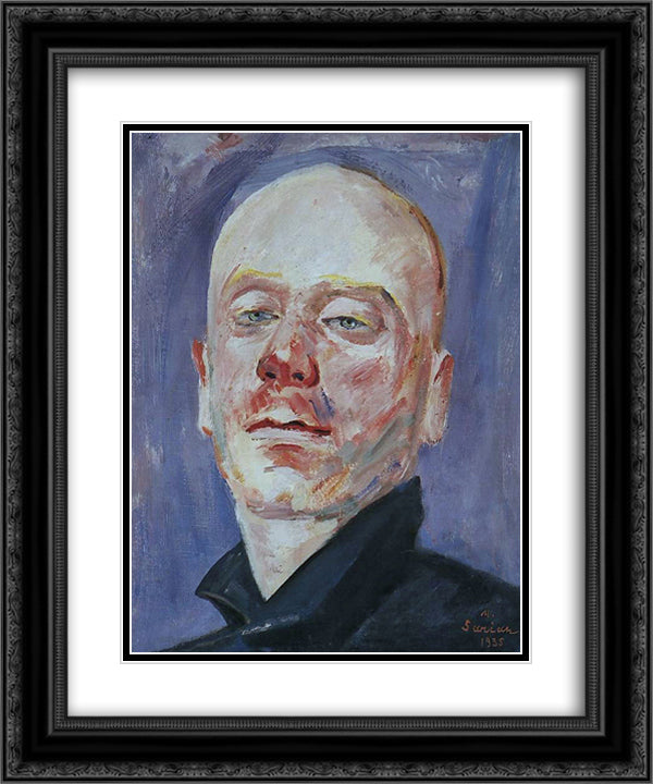 Portrait of Karen Kamsarakan 20x24 Black Ornate Wood Framed Art Print Poster with Double Matting by Saryan, Martiros