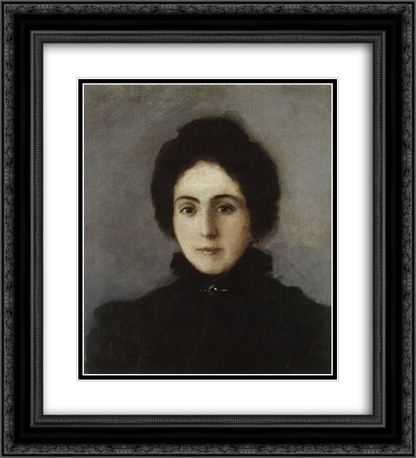 Portrait of Sanduht 20x22 Black Ornate Wood Framed Art Print Poster with Double Matting by Saryan, Martiros