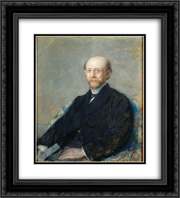 Moses Dreyfus 20x22 Black Ornate Wood Framed Art Print Poster with Double Matting by Cassatt, Mary