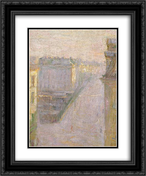 A Street in Munich 20x24 Black Ornate Wood Framed Art Print Poster with Double Matting by Sternen, Matej
