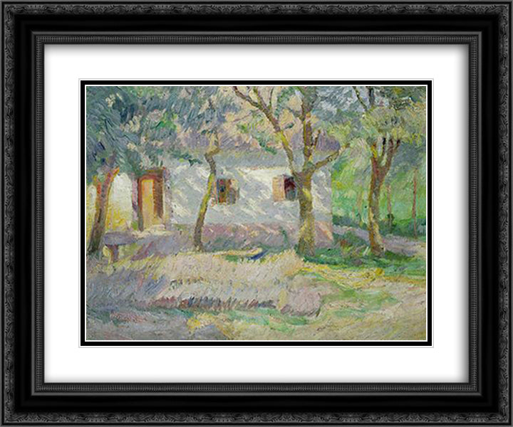 Spring Sun 24x20 Black Ornate Wood Framed Art Print Poster with Double Matting by Sternen, Matej