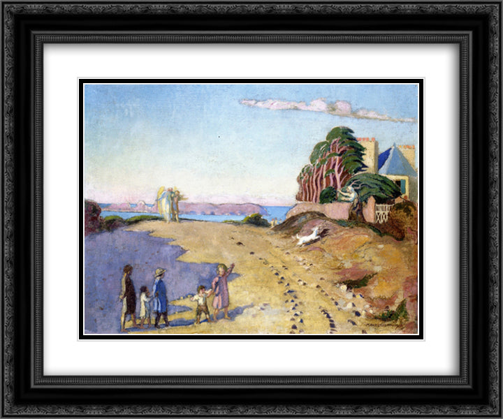 The Return of Young Tobie 24x20 Black Ornate Wood Framed Art Print Poster with Double Matting by Denis, Maurice