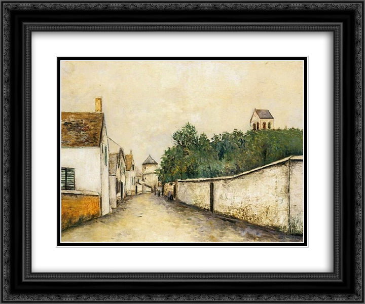 Landscape 24x20 Black Ornate Wood Framed Art Print Poster with Double Matting by Utrillo, Maurice