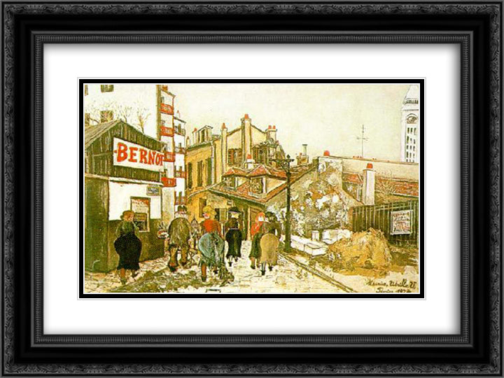 The Bernot's House 24x18 Black Ornate Wood Framed Art Print Poster with Double Matting by Utrillo, Maurice
