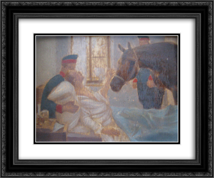 Good -bay 24x20 Black Ornate Wood Framed Art Print Poster with Double Matting by Kurzweil, Max