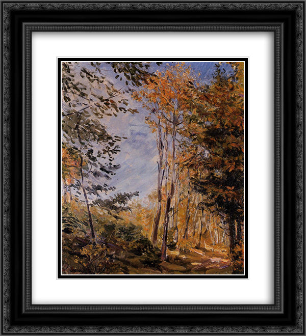Autumn Forest 20x22 Black Ornate Wood Framed Art Print Poster with Double Matting by Slevogt, Max