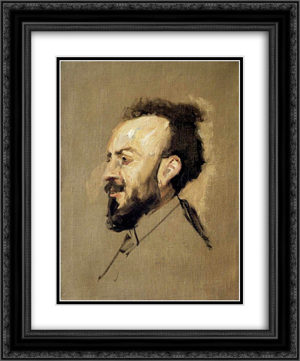 Portrait of Francisco d'Andrade 20x24 Black Ornate Wood Framed Art Print Poster with Double Matting by Slevogt, Max