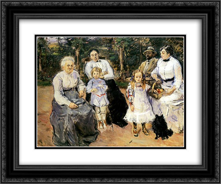 Slevogt family in the garden of Godramstein 24x20 Black Ornate Wood Framed Art Print Poster with Double Matting by Slevogt, Max